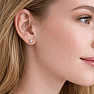 00530 Silver stud earrings with mystical zircons