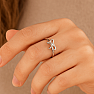 20562 Silver ring BOW with zircon