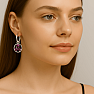 6543 Silver hoop earrings AMETHYST