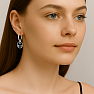 6544 Silver hoop earrings AQUA