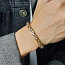Bizantino Dorato nero – mens bracelet made of steel plated with 18K gold