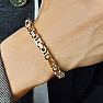 Bizantino Dorato nero – mens bracelet made of steel plated with 18K gold