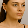 0609 Silver hoop earrings 12 mm LITTLE HEART