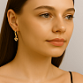 1557 Silver hoop earrings 12 mm GOLD HEART