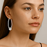 1809 Silver 25 mm CIRCLES with glittering Crystal ball
