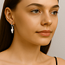 1847 Silver hoop earrings 23 mm ANGEL WING