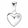 23829 Silver pendant Heart with zircon