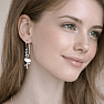 15050 Silver FLAMINGO dangle earrings 24 mm