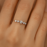 11381 Silver ring with sparkling zircons