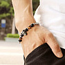 Lupo Forte - mens steel bracelet with tigers eye and agate
