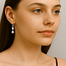 9139 Silver hoop earrings 25 mm FISH