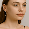 9769 Silver oval earrings MODERNA