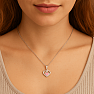 20371 Silver pendant PINK HEART