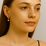 3443 Silver hoop earrings 12 mm PEARL GOLD