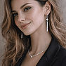 35189 Silver dangling earrings with zircons LINE