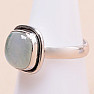 Moonstone rainbow green ring silver Ag 925 10433