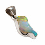 Ethiopian opal raw pendant silver Ag 925 P1059