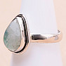 Moonstone rainbow green ring silver Ag 925 11098
