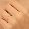 11380 Silver ring for women with opal, gold-plated