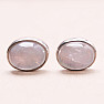 Rainbow moonstone earrings, silver Ag 925 E1154