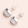 Rainbow moonstone earrings, silver Ag 925 E1154