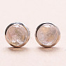 Rainbow moonstone earrings, silver Ag 925 E1164