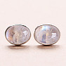 Rainbow moonstone earrings, silver Ag 925 E1172