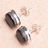 Ammolite earrings stones silver Ag 925 E121