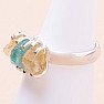 Citrine raw ring silver Ag 925 12268