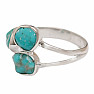 Turquoise blue ring silver Ag 925 LOT13