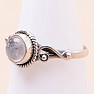 Moonstone rainbow ring silver Ag 925 MIX134