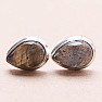 Labradorite rainbow earrings stones silver Ag 925 E1363