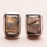Labradorite rainbow earrings stones silver Ag 925 E1376