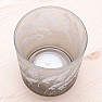 Glass candle holder for tealights, gray