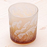 Glass candle holder for tealights, brown