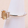 Citrine cut ring silver Ag 925 KO148