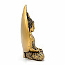 Buddha meditating Thai statuette with Bodhi leaf