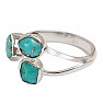 Turquoise blue ring silver Ag 925 LOT15
