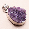Amethyst druse pendant silver Ag 925 B1563