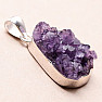 Amethyst druse pendant silver Ag 925 B1572