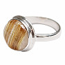 Sagenite crystal with rutile ring silver Ag 925 R1668