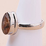 Sagenite crystal with rutile ring silver Ag 925 KO174