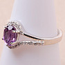 Amethyst cut ring silver Ag 925 KO177
