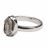 Herkimer diamond ring silver Ag 925 R18