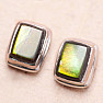Ammolite earrings stones silver Ag 925 E184