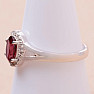 Garnet cut ring silver Ag 925 KO186