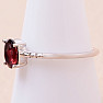 Garnet cut ring silver Ag 925 KO186