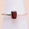 Garnet cut ring silver Ag 925 KO188