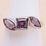Amethyst cut ring silver Ag 925 KO189