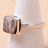 Agate dendritic ring silver Ag 925 R1964